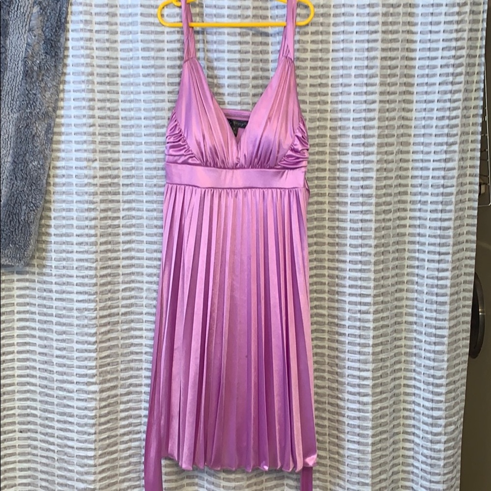 Pink/purple satin dress